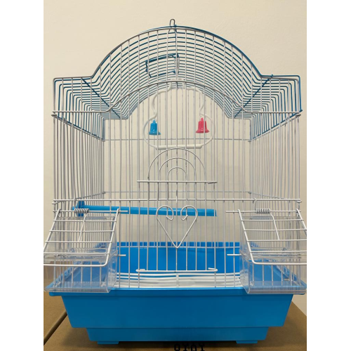 METAL BIRD CAGE A113 CM 28X38X21 - LIGHT BLUE METAL BIRD CAGE A113 CM 28X38X21 - LIGHT BLUE